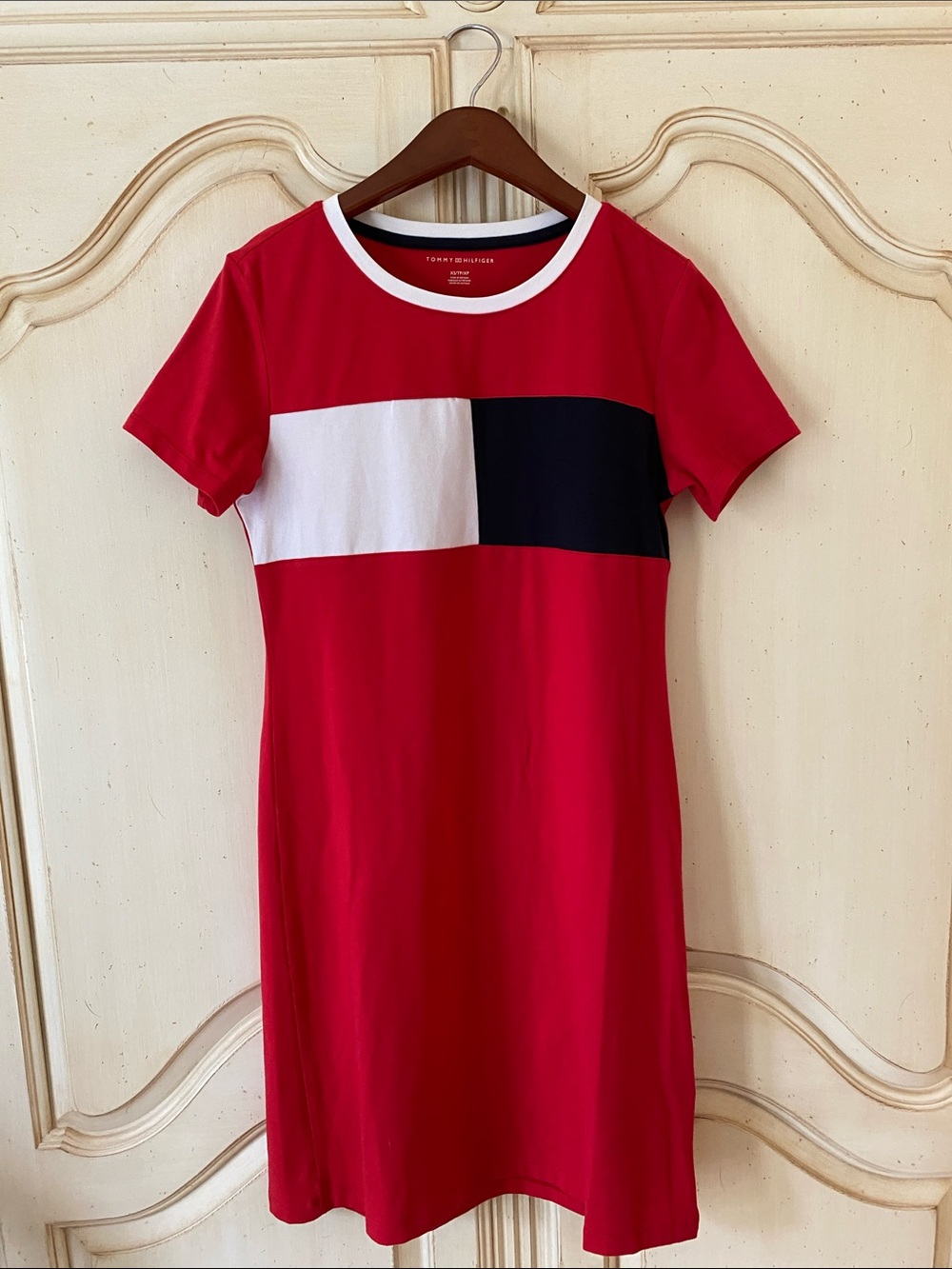 Tommy Hilfiger Red, White & Navy Colorblock T-shirt Dress